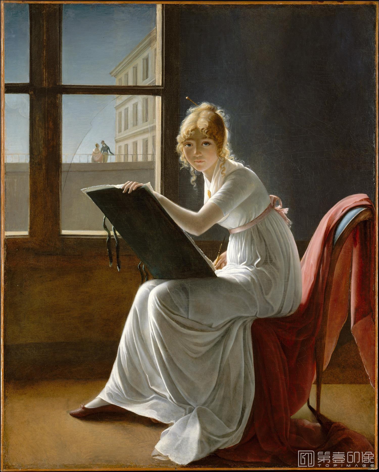 油画-美国纽约大都会美术馆油画藏画-Marie Denise VillersCharlotte du Val d'Ognes (died )-1524